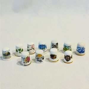 Set of Decorative Souvenir Thimbles Lot of 11 from places around the world!